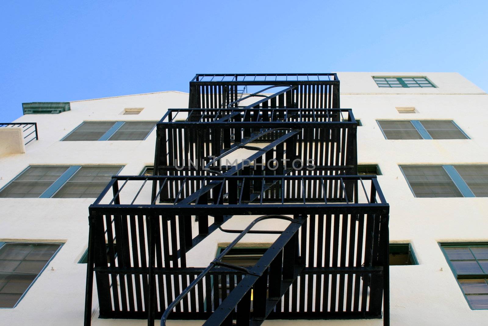 Fire escape stairs at a house in Ventura California