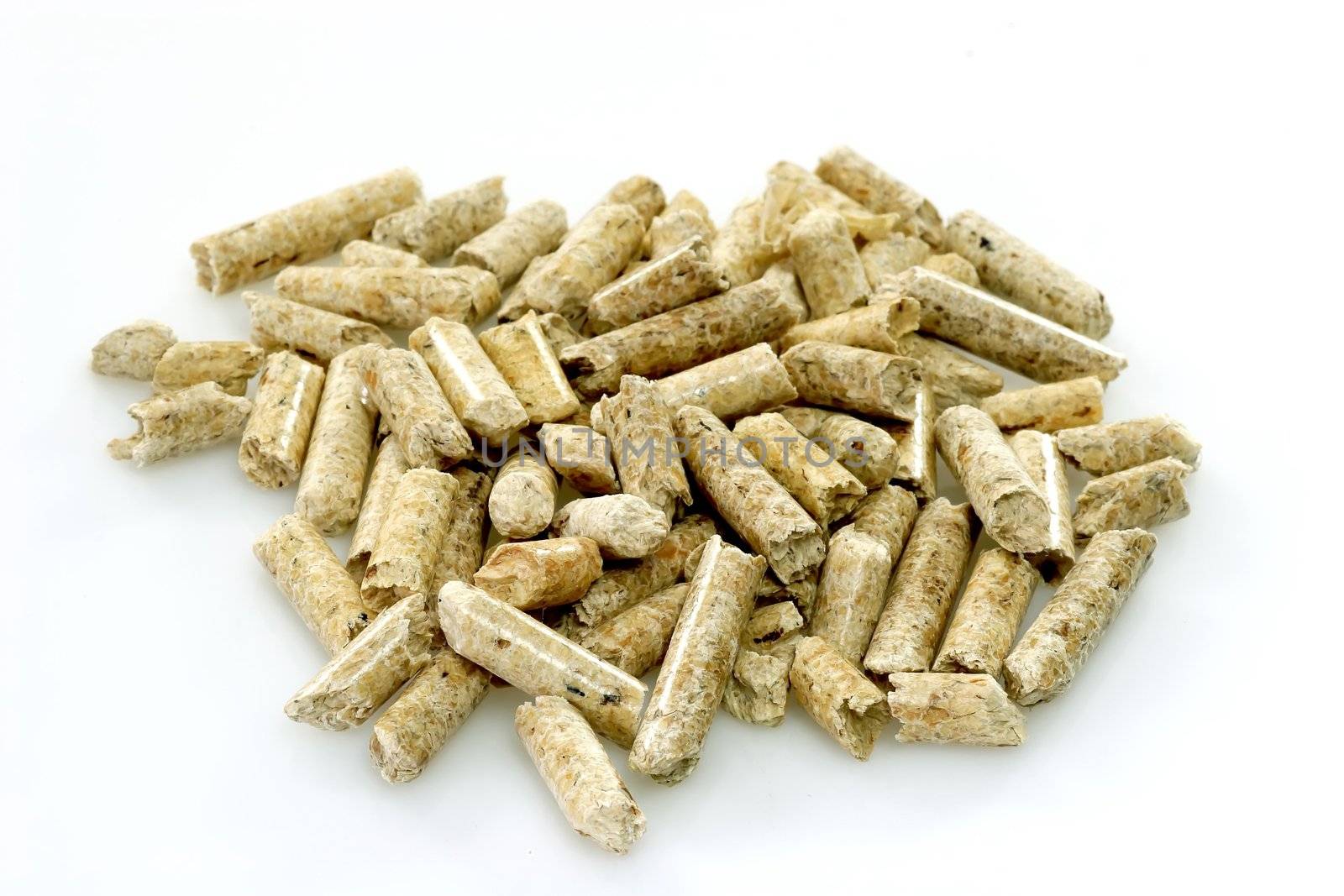 Close up of wood pellets