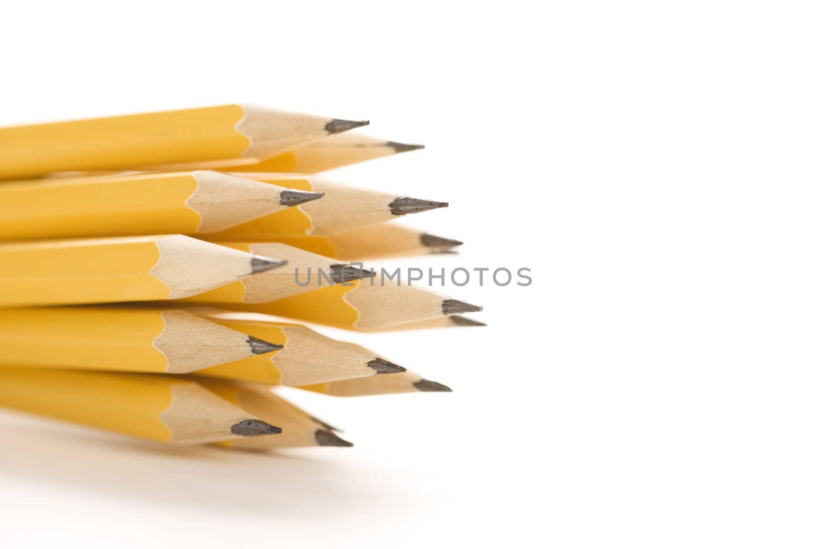 Group of sharp pencils.