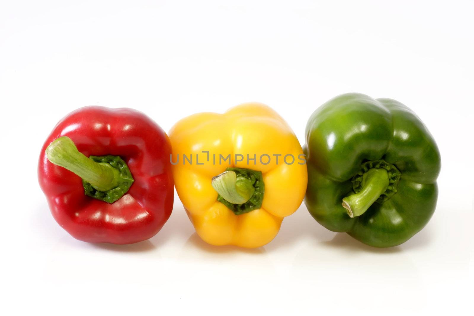 A closeup view of  pepper with bright background