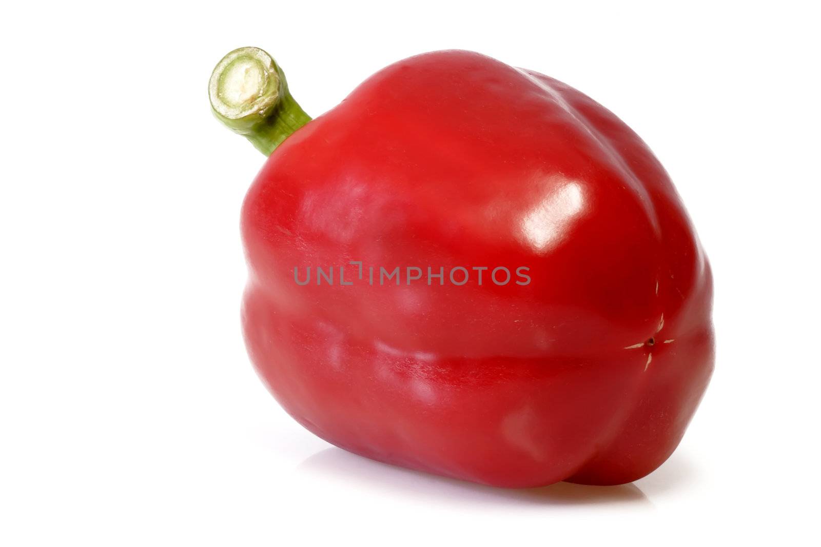 A closeup view of  pepper with bright background