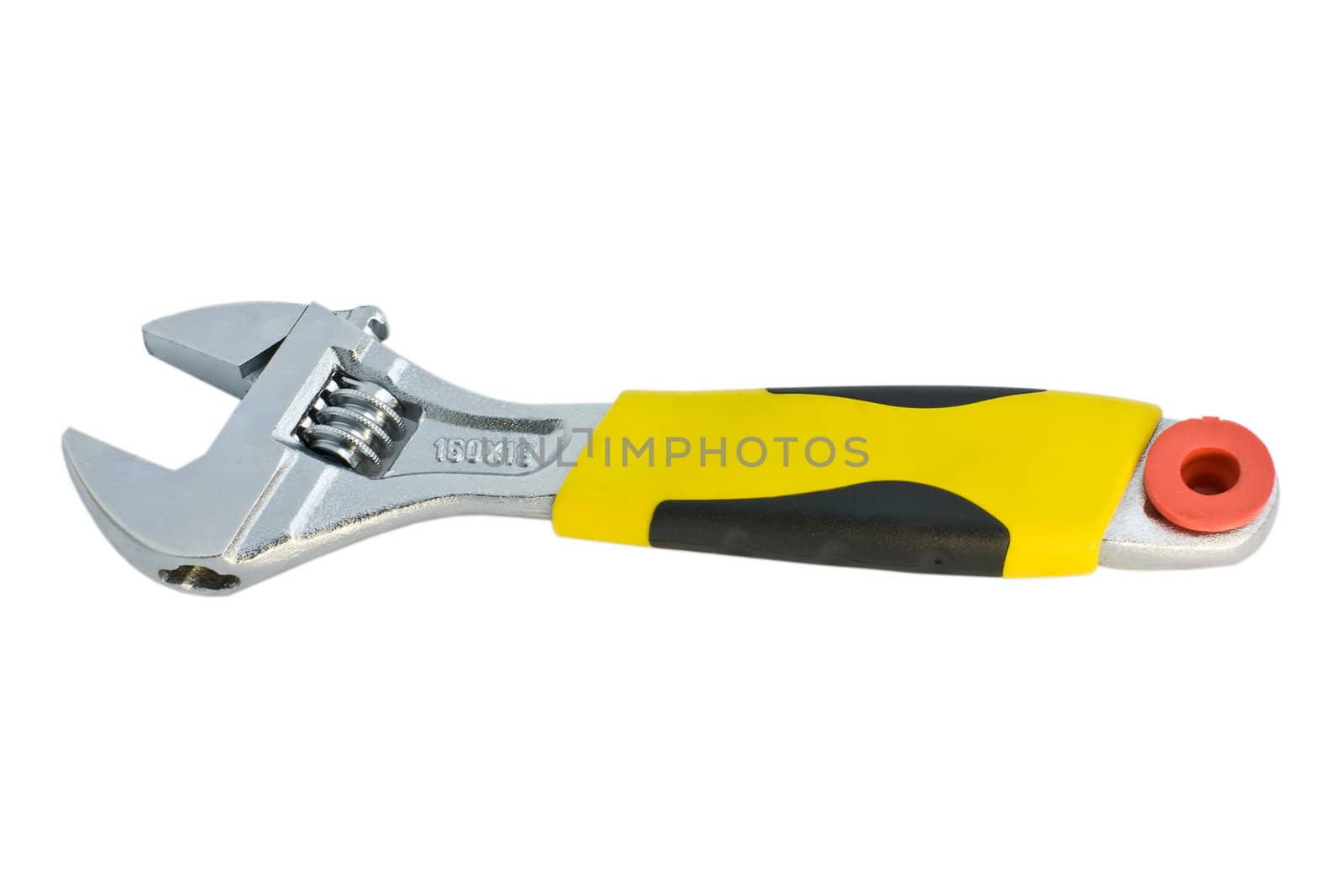 Adjustable spanner isolated over white