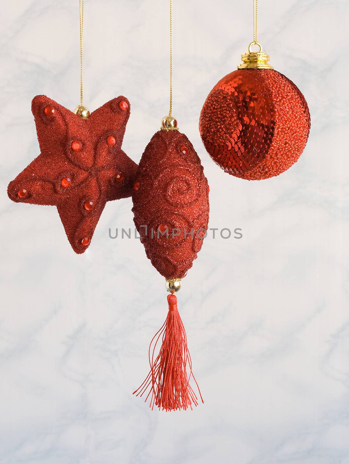 Red handicraft decoration for christmas tree by serpl