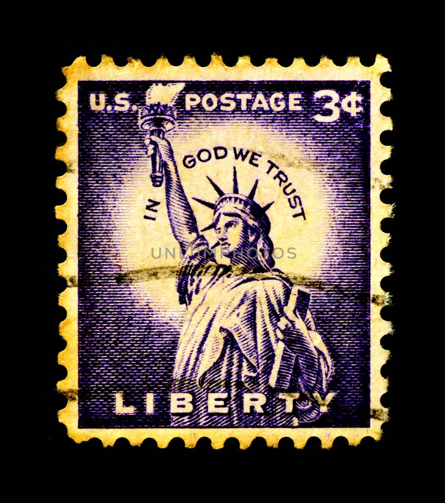 Statue of Liberty on USA Stamp by Georgios