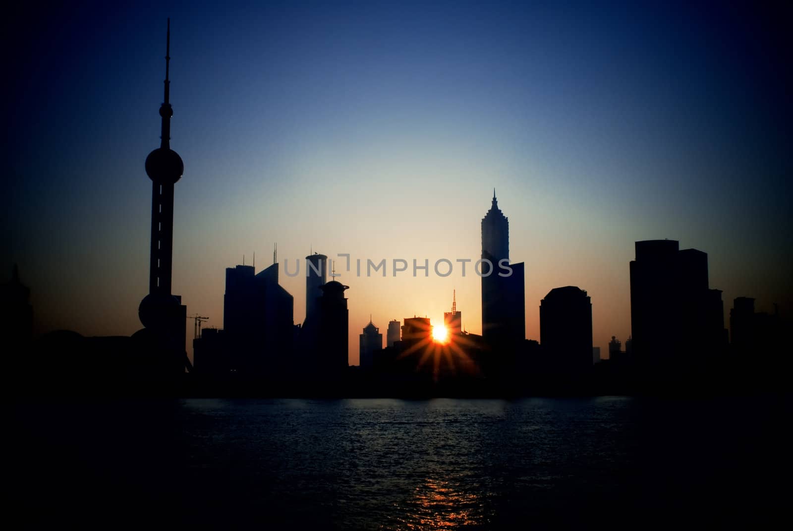 shanghai skyline by keko64