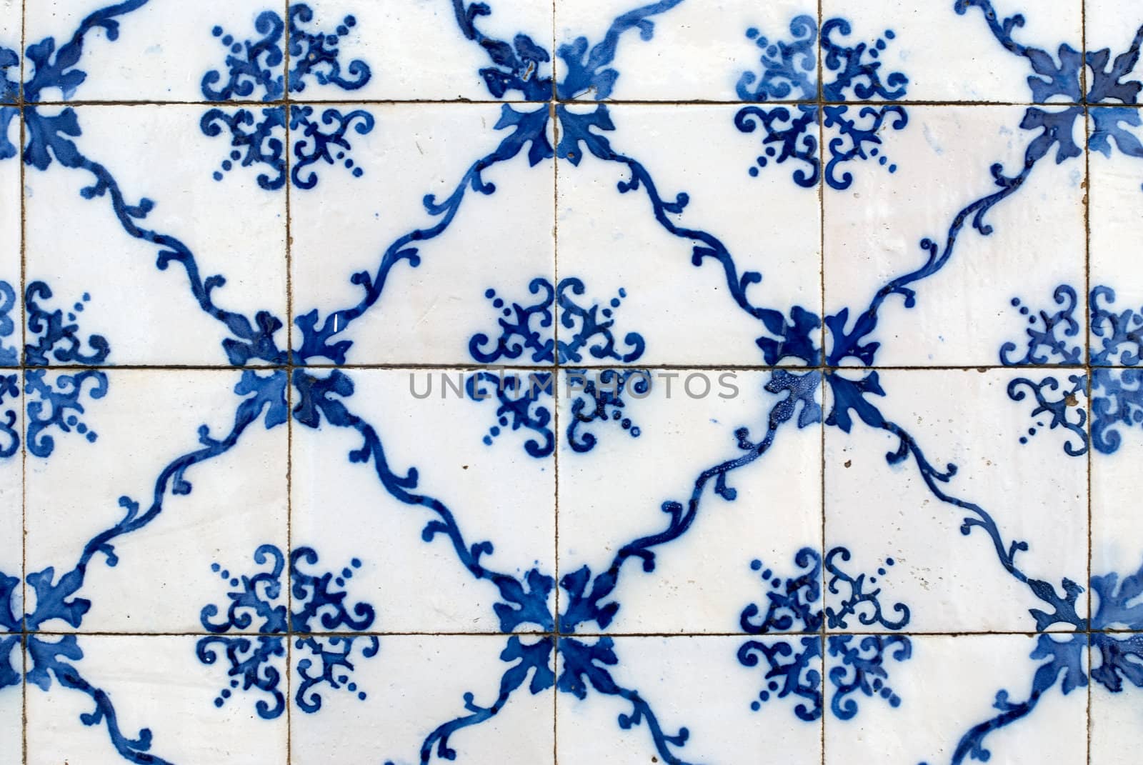 Detail of Portuguese glazed tiles.