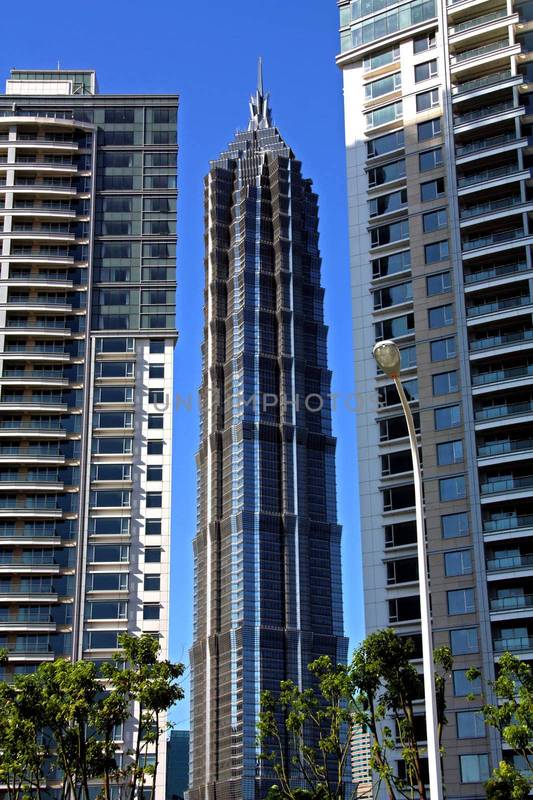 Jinmoa Tower in Pudong Shanghai, part of the changing skyline of China