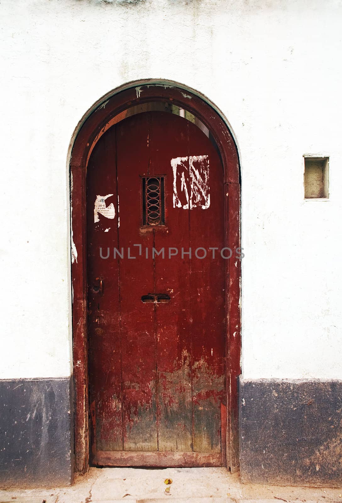 shanghai old german style house's  door at dusk