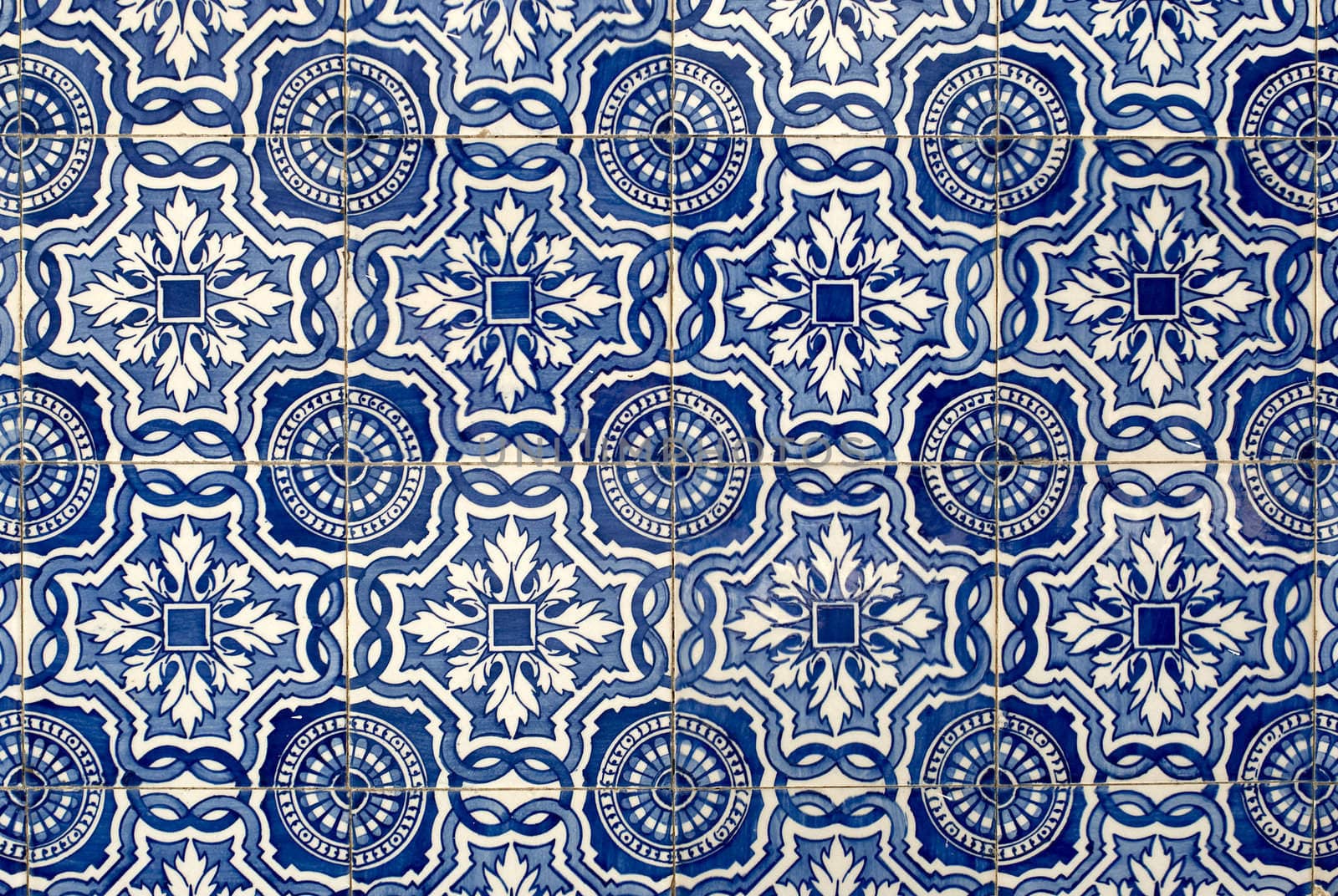 Detail of Portuguese glazed tiles.