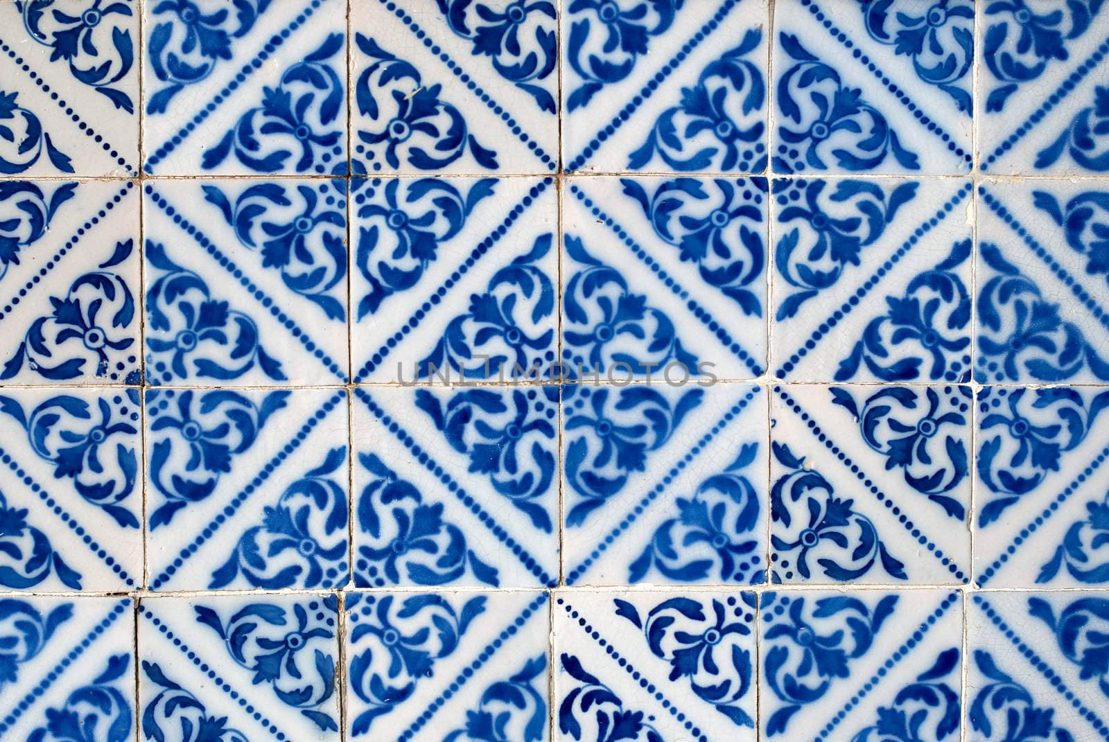 Detail of Portuguese glazed tiles.