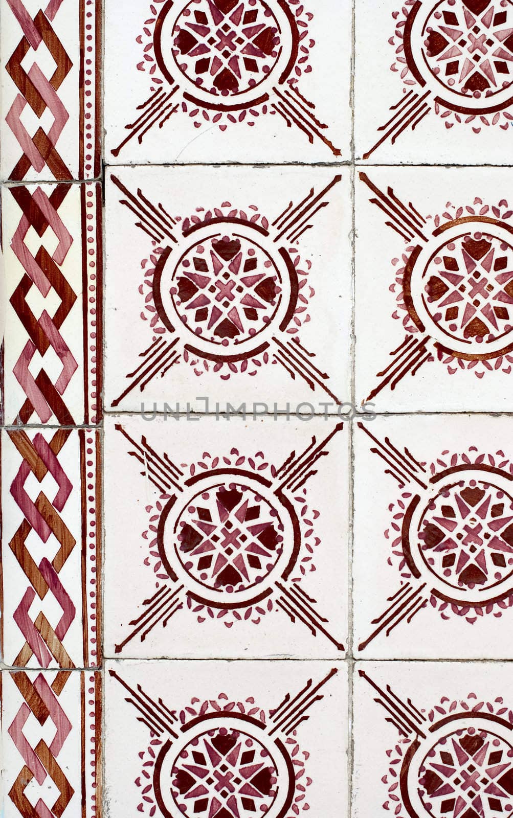 Detail of Portuguese glazed tiles.