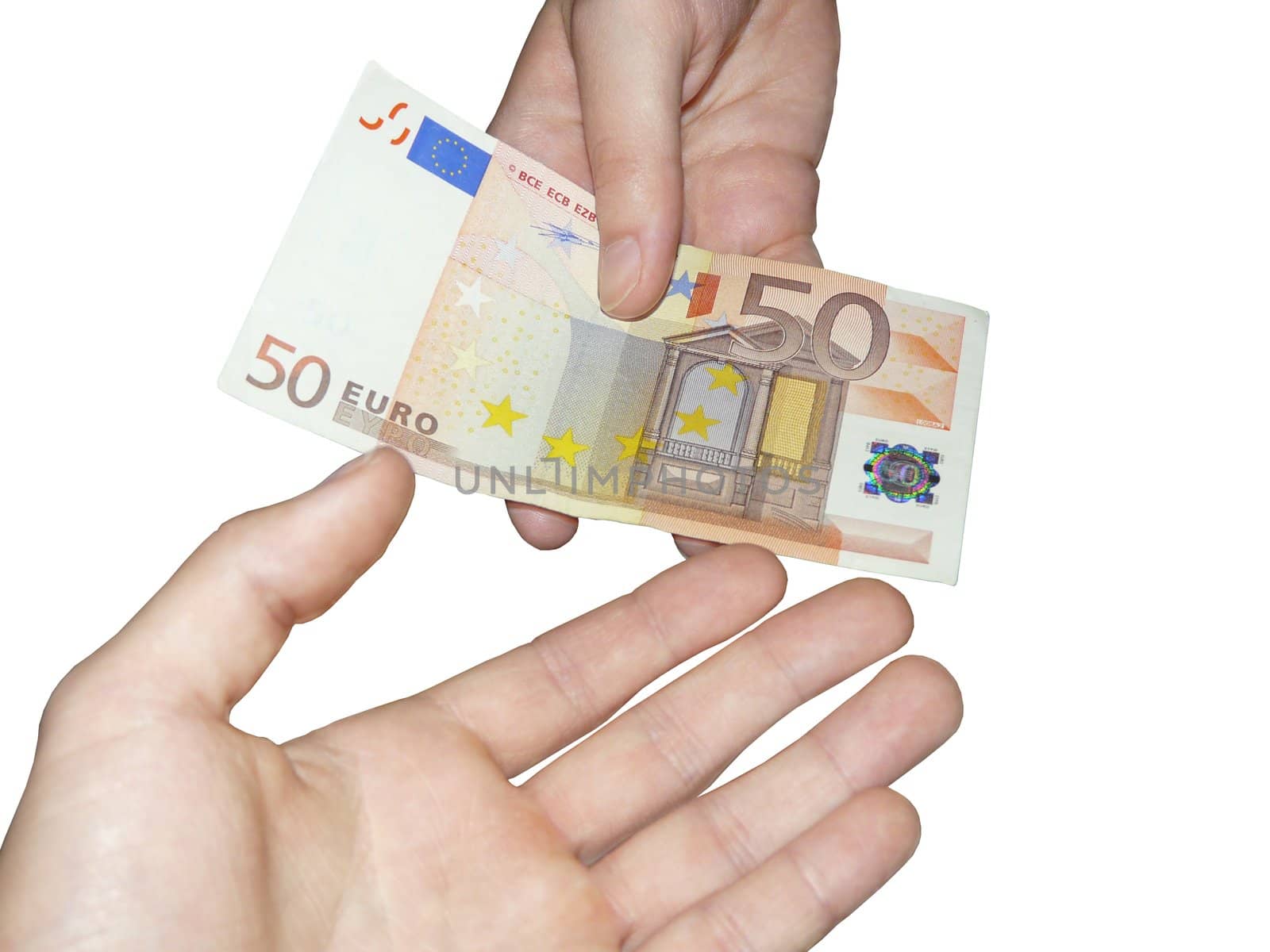 Giving money 50 euro