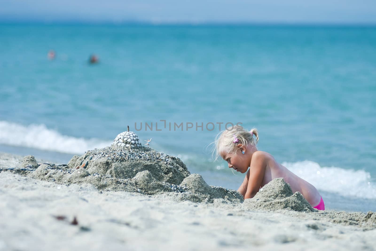 Girl on the beach by Schonborn