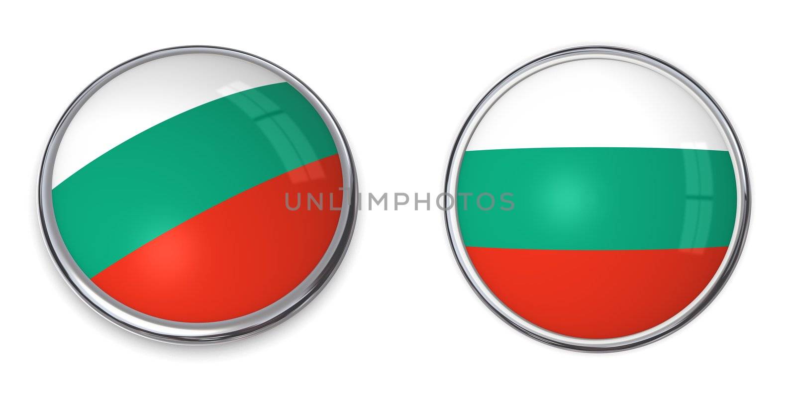 button style banner in 3D of Bulgaria