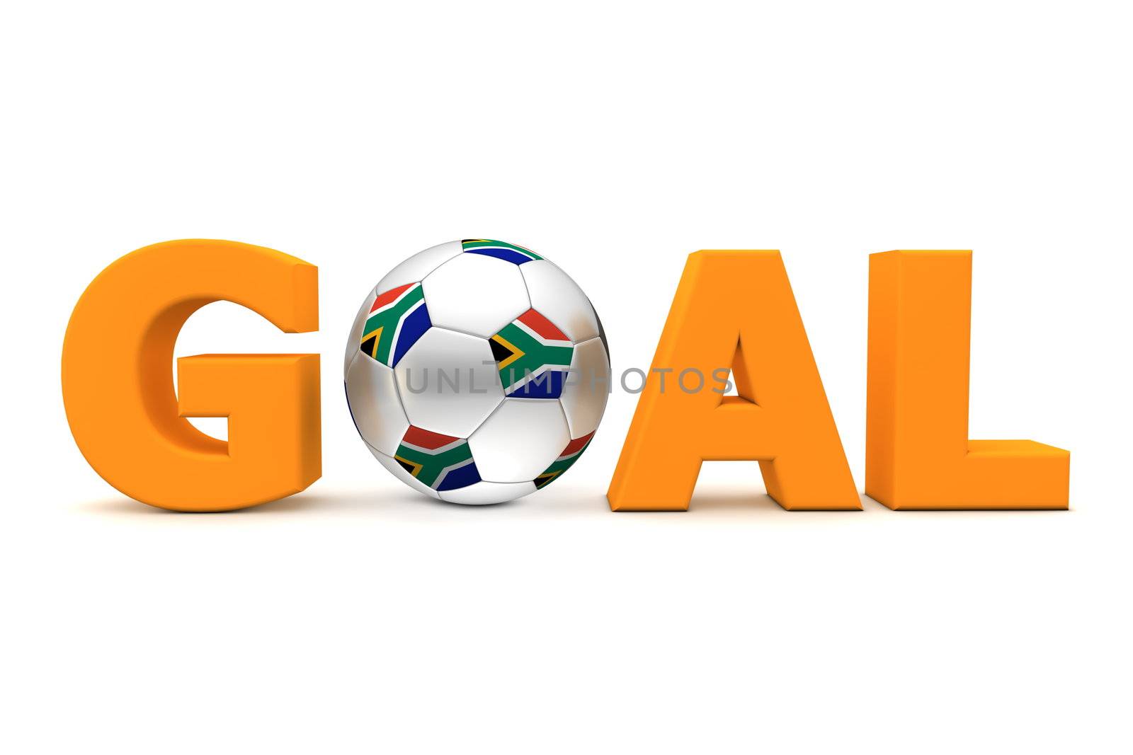 Football Goal South Africa - Orange by PixBox