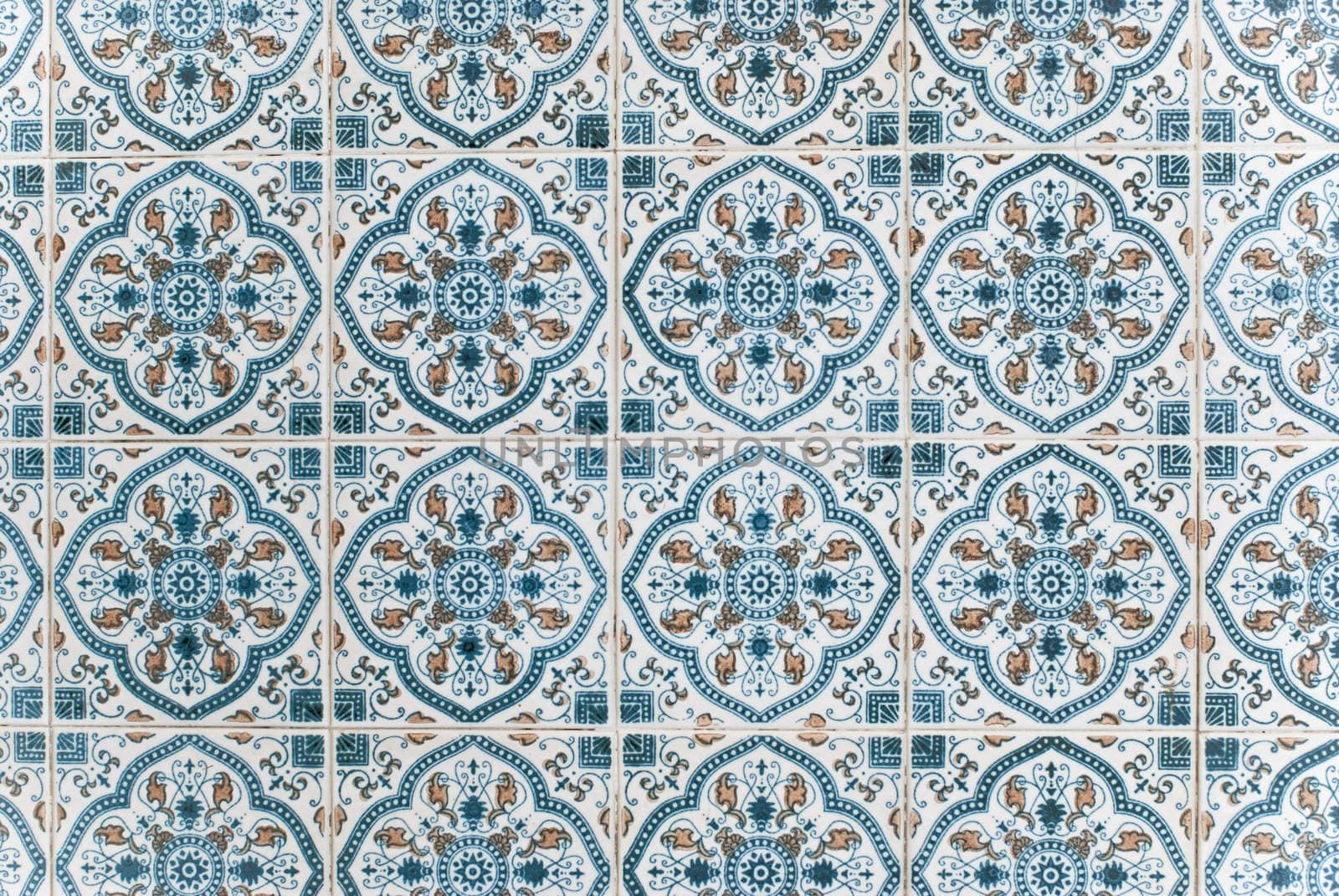 Detail of Portuguese glazed tiles.