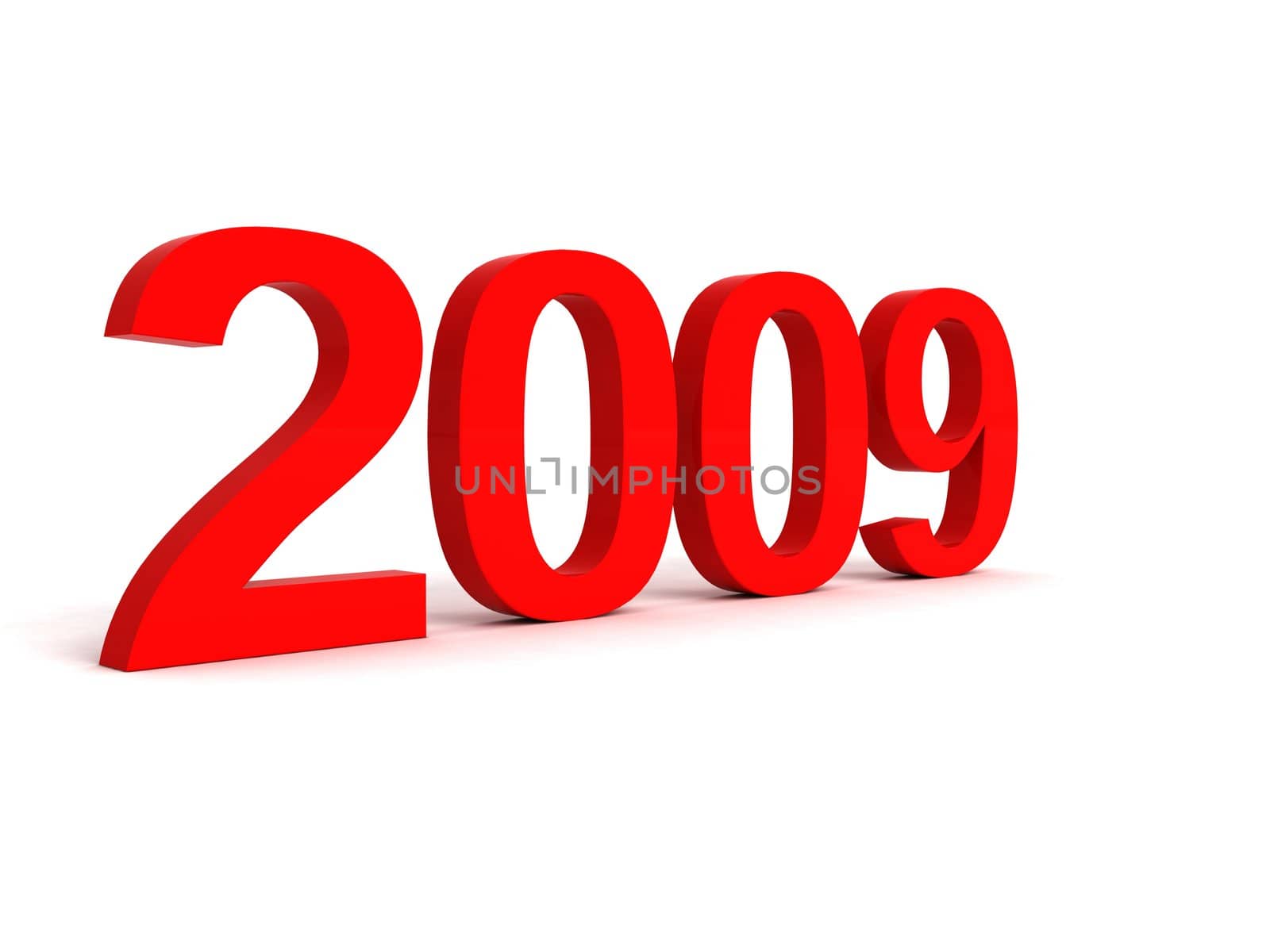 three dimensional view of 2009 number