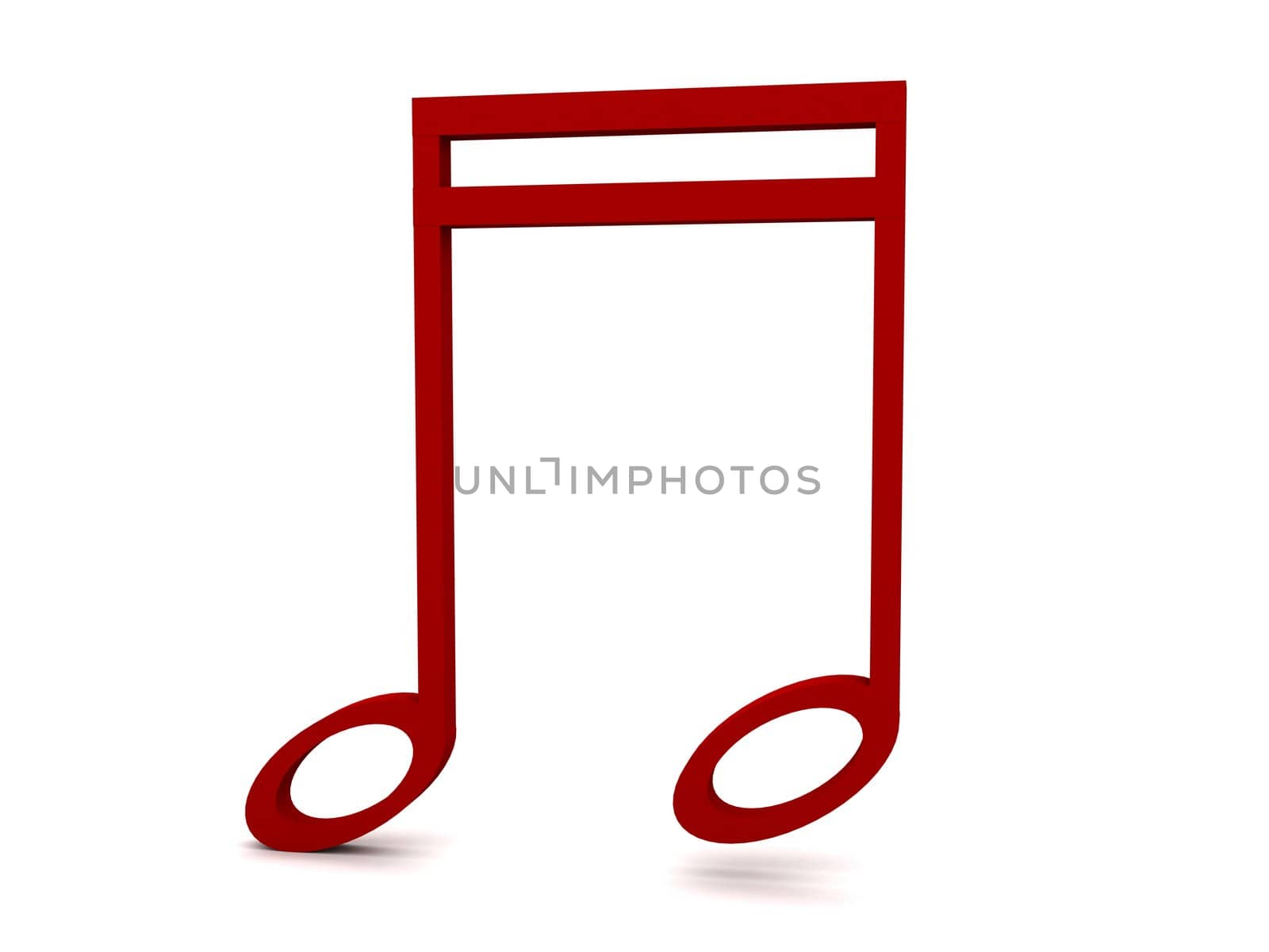 three dimensional red notation of music by imagerymajestic