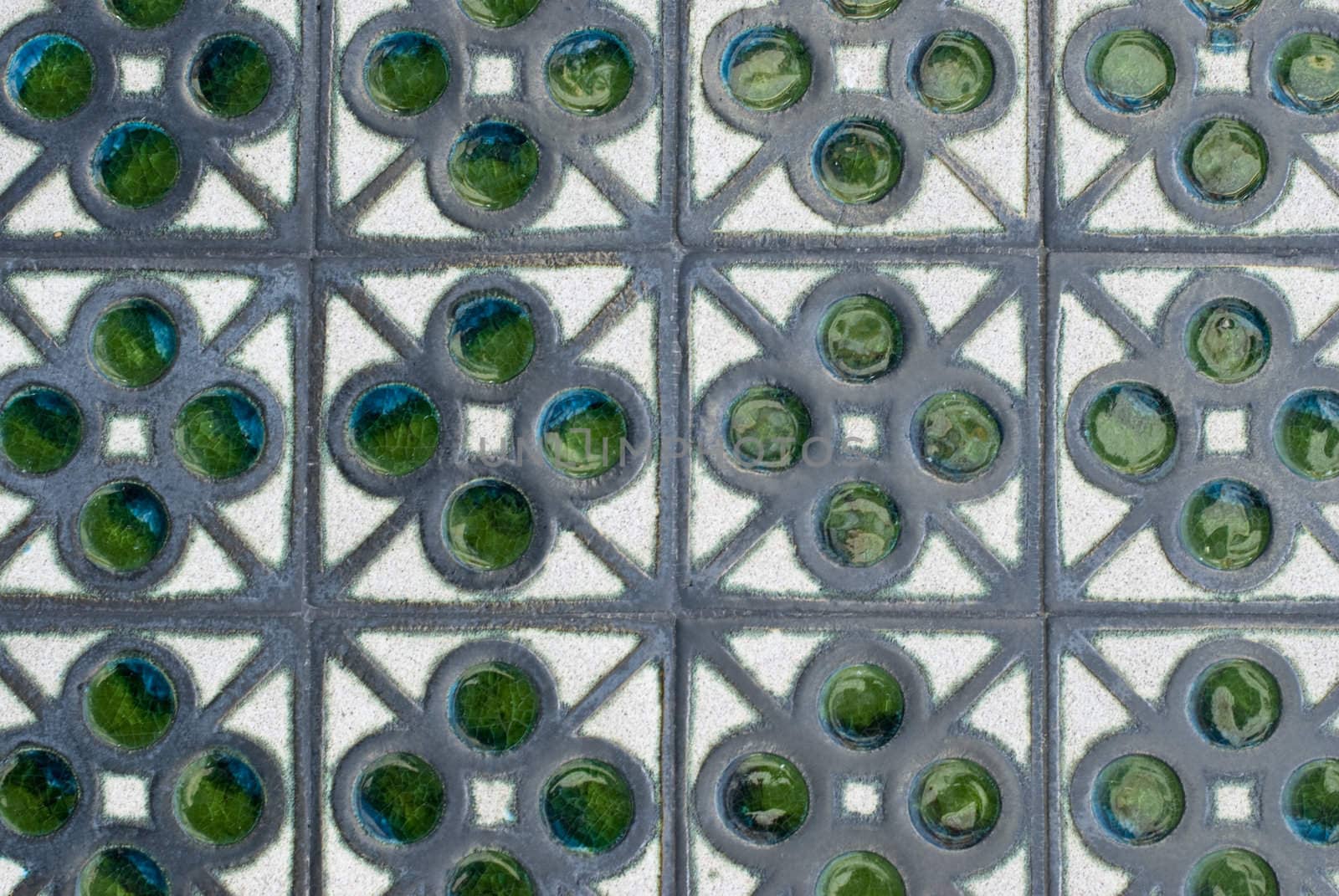 Detail of Portuguese glazed tiles.