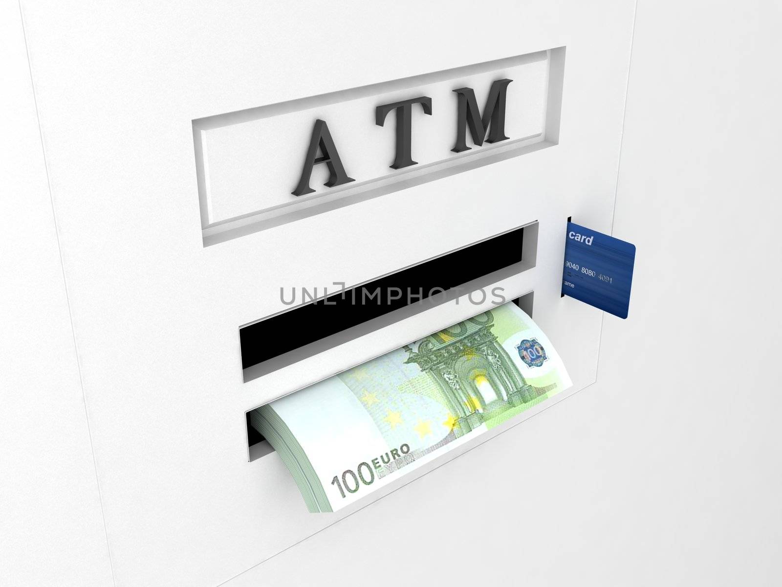 three dimensional view of atm machine

