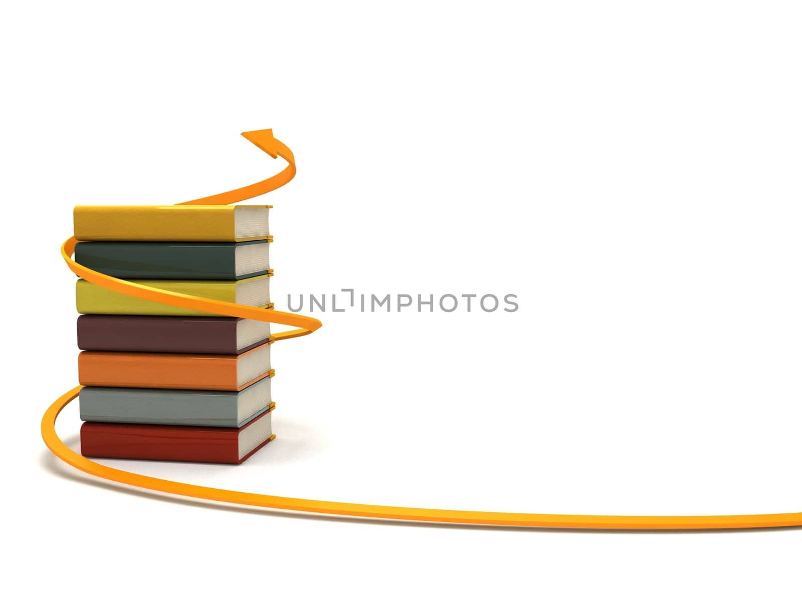 three dimensional books wrapped with arrow by imagerymajestic