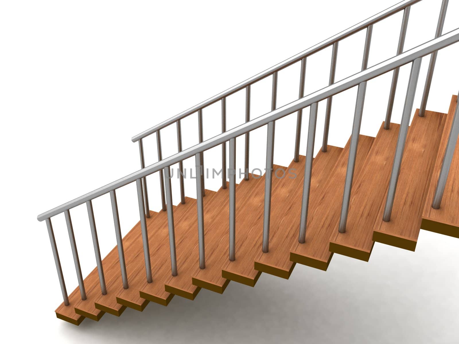 isolated three dimensional stairs against white background