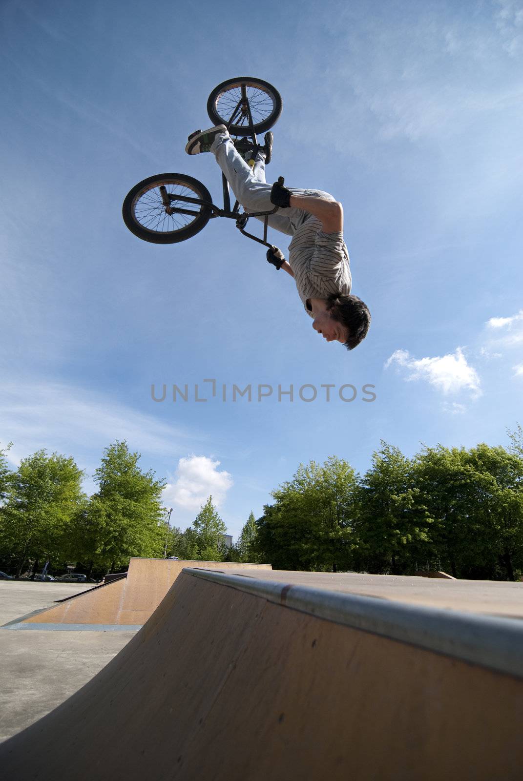 BMX Bike Stunt Back Flip by homydesign