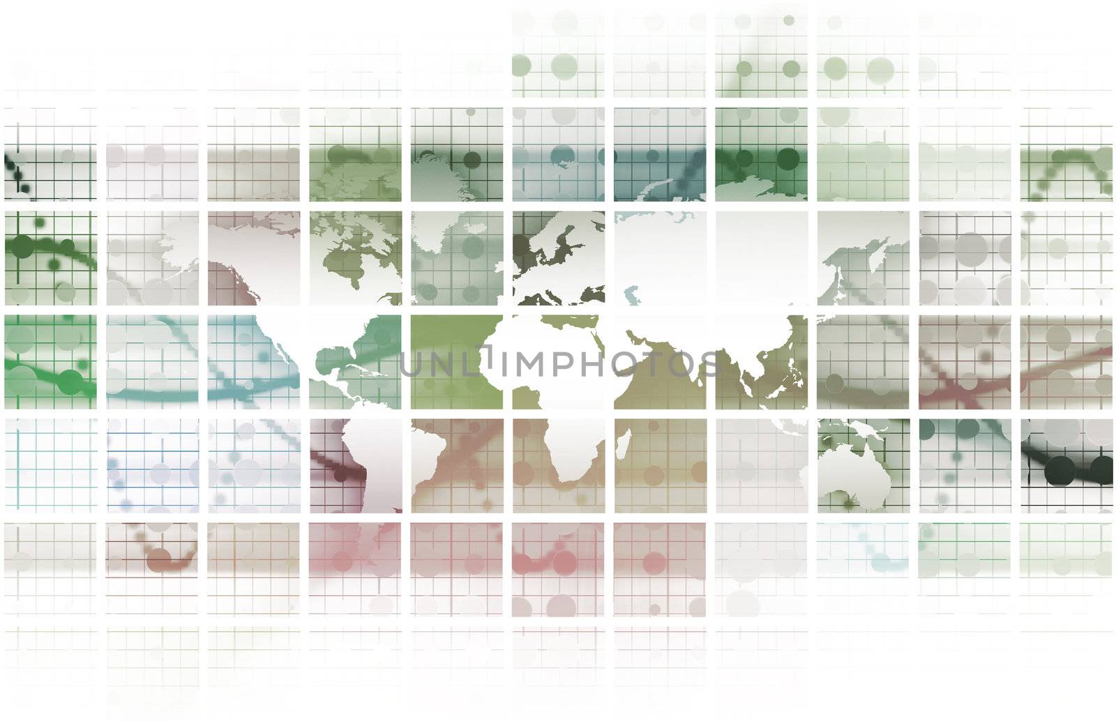Global Network Concept as a Illustration Art