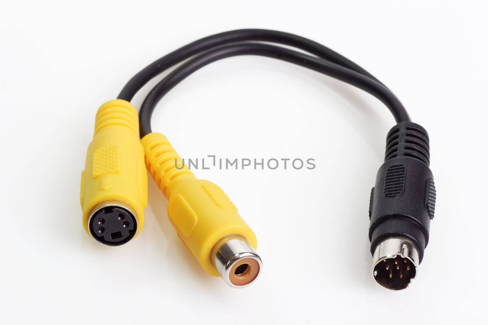 Cable connectors on bright background
