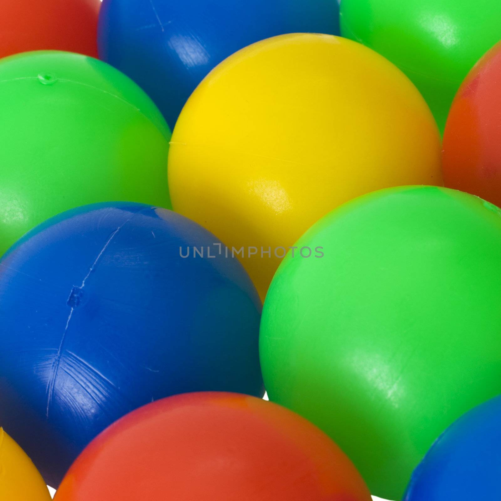 Color balls. bright colors background.