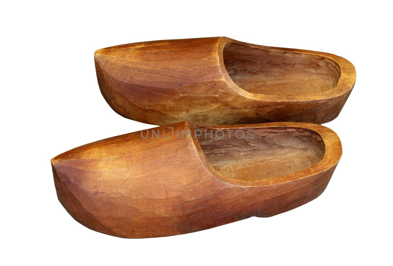 A pair of carved wooden shoes Folklore