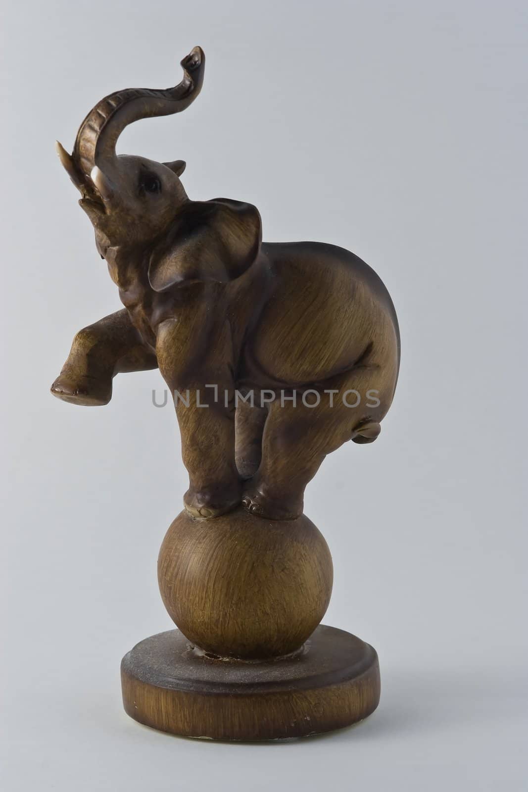 Wooden elephant statuette