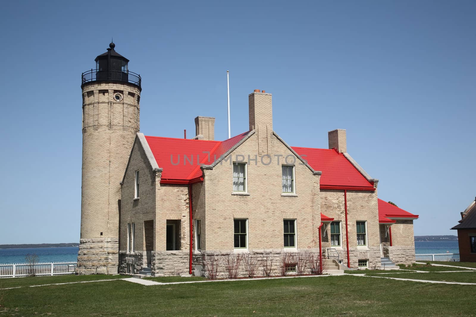 Bright sunny morning for Lake Huron light