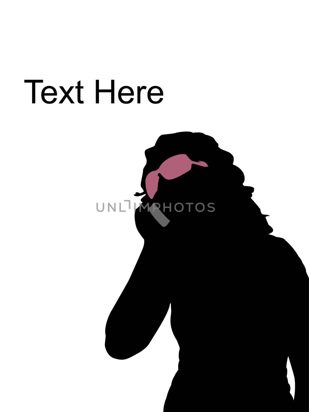 portrait of woman talking on cell phone