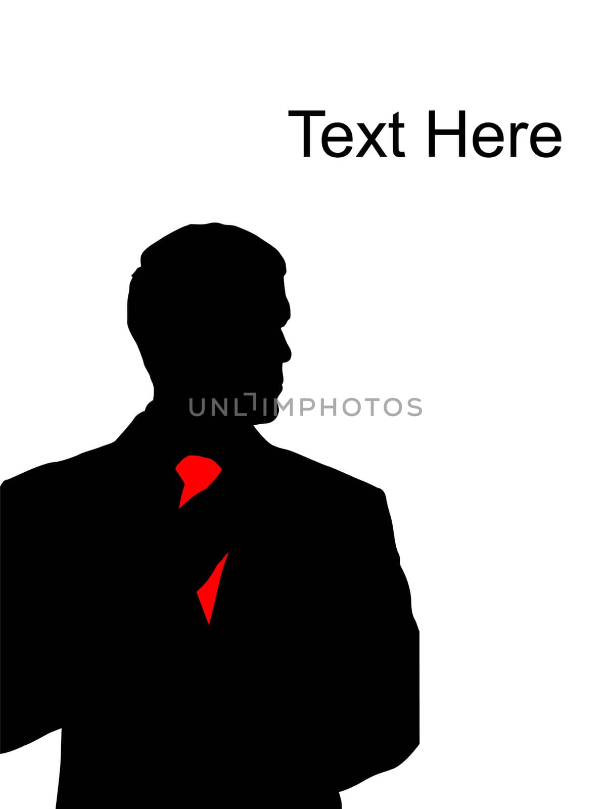 man holding tie and coat and looking sideways on an isolated background