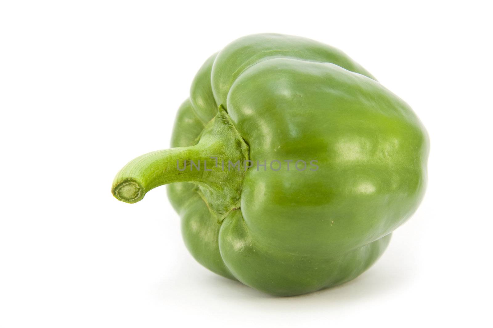 Green Pepper on white