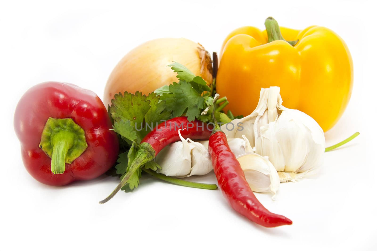 Foodstuffs isolated on a white background