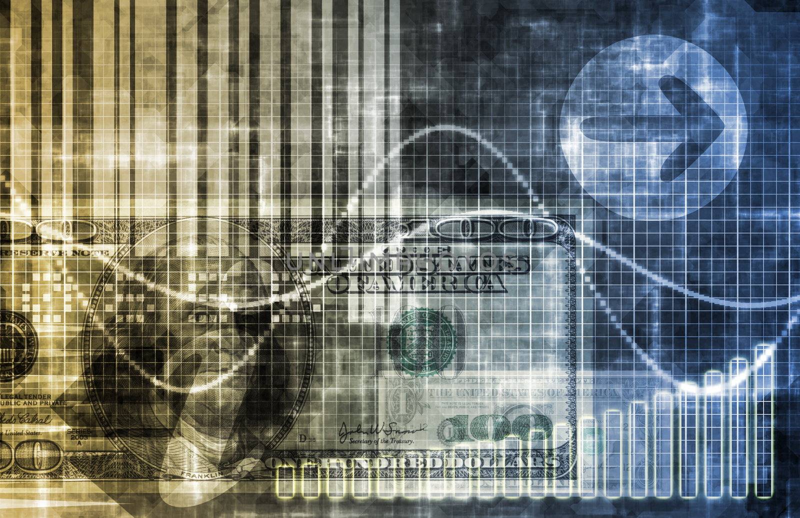 Digital Economy Abstract Business Concept Wallpaper Background