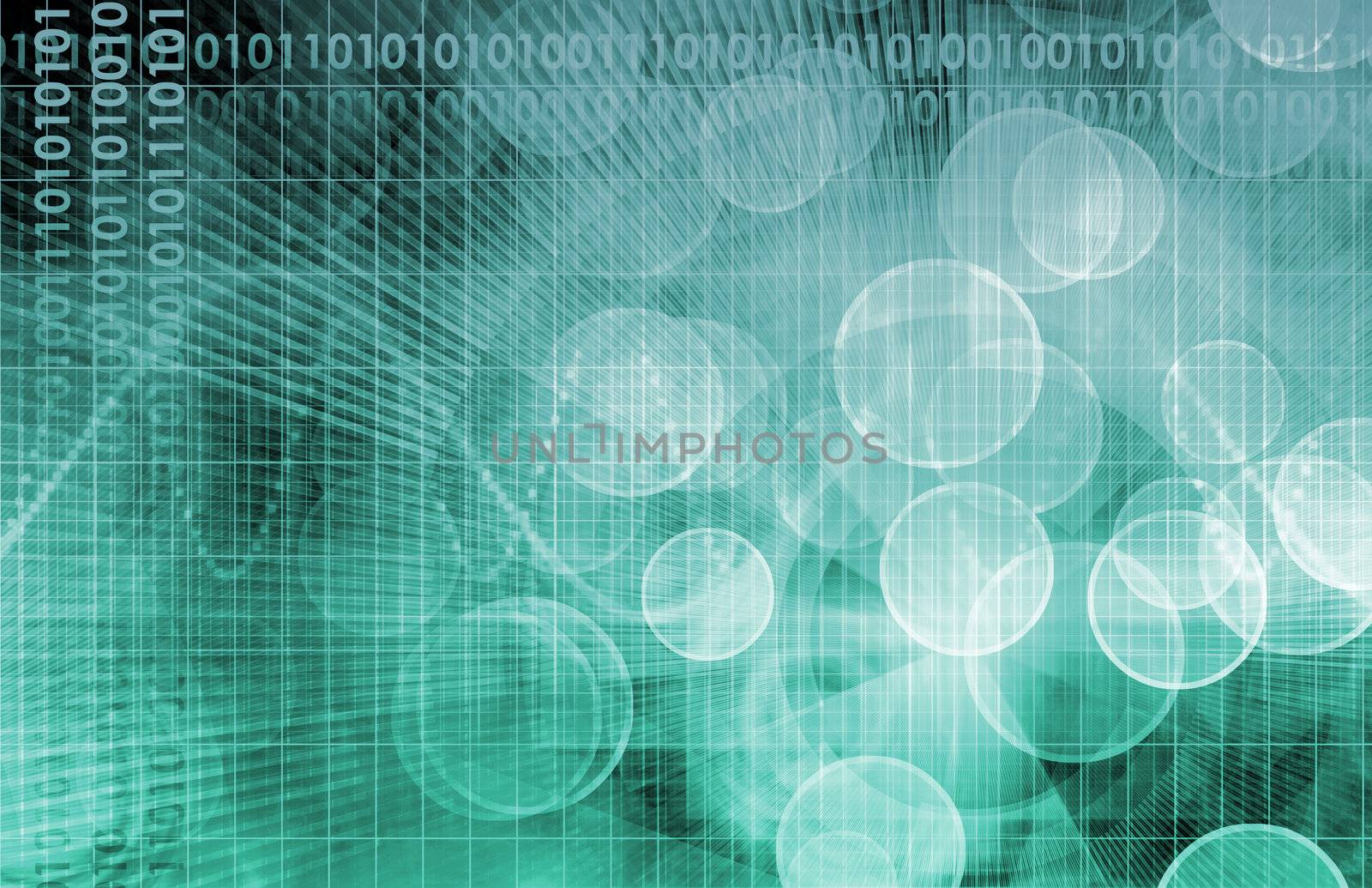 Science Technology Data as a Abstract Art