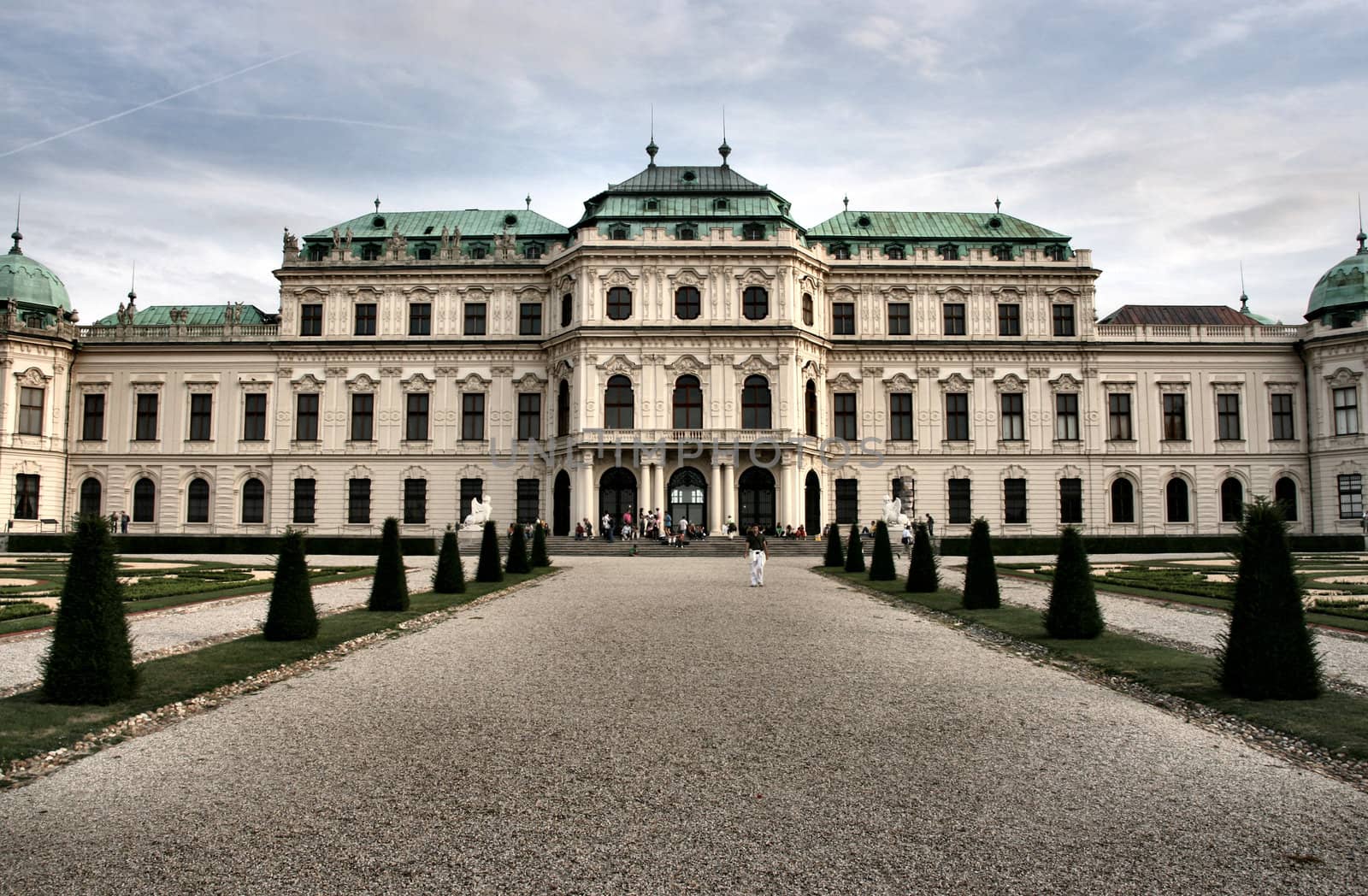 Belvedere castle in Vienna. Vintage landmark of Austrian capital city.