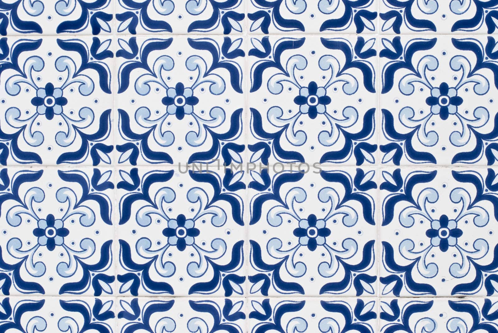 Detail of Portuguese glazed tiles.