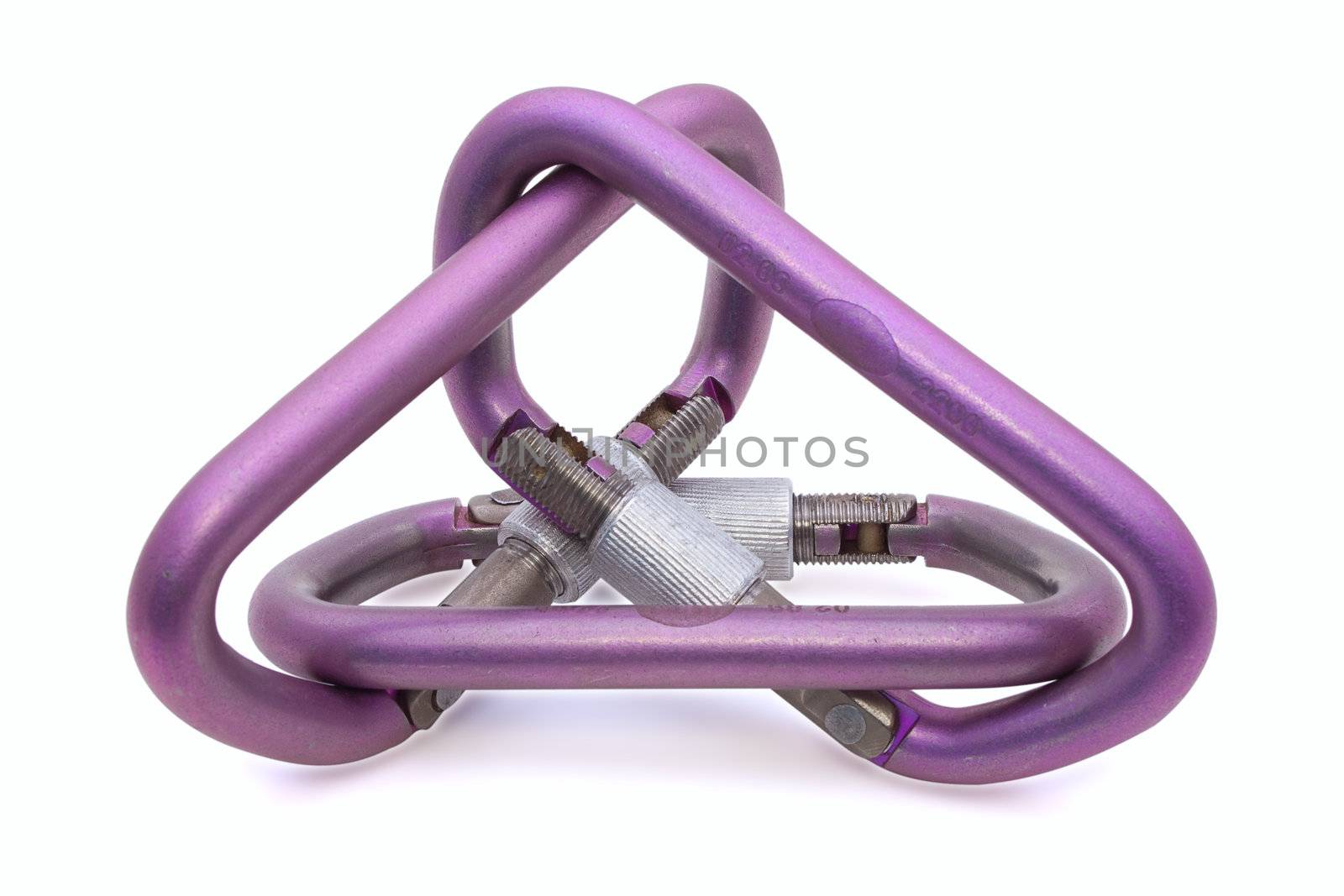 Three Carabiners Figure 1 isolated by sergeyoch