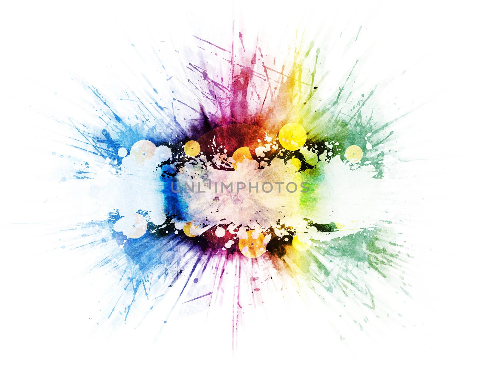 Vinyl music rainbow explosion design by domencolja