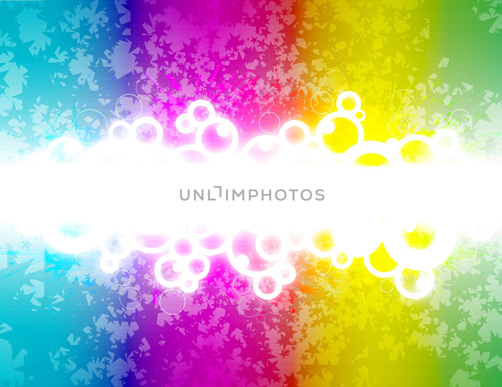 Retro rainbow design with stars by domencolja