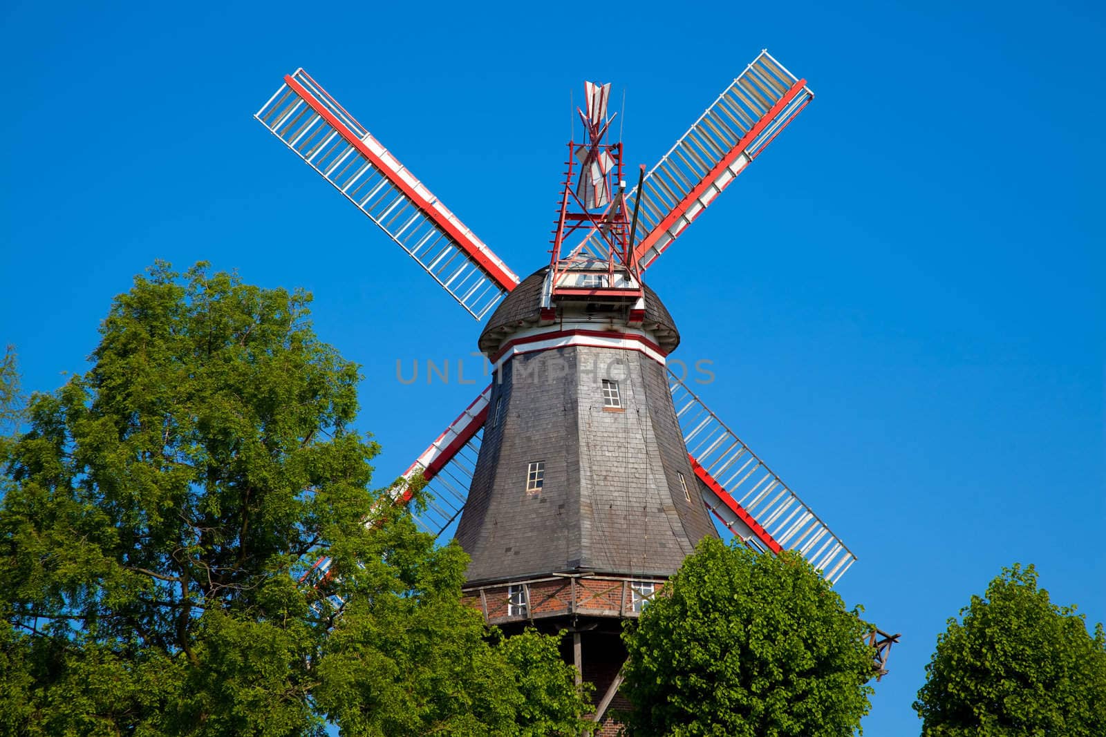 Old Windmill in Downtown Bremen, Germany.