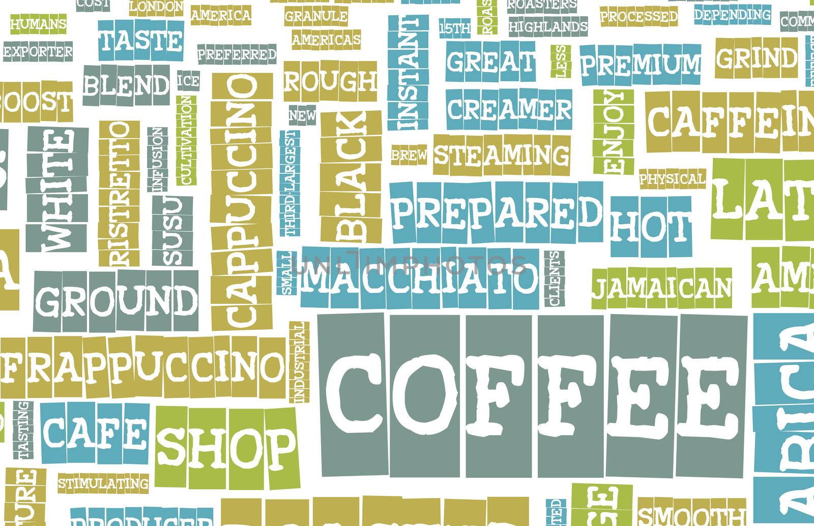 Coffee Menu Choices as a Creative Background  