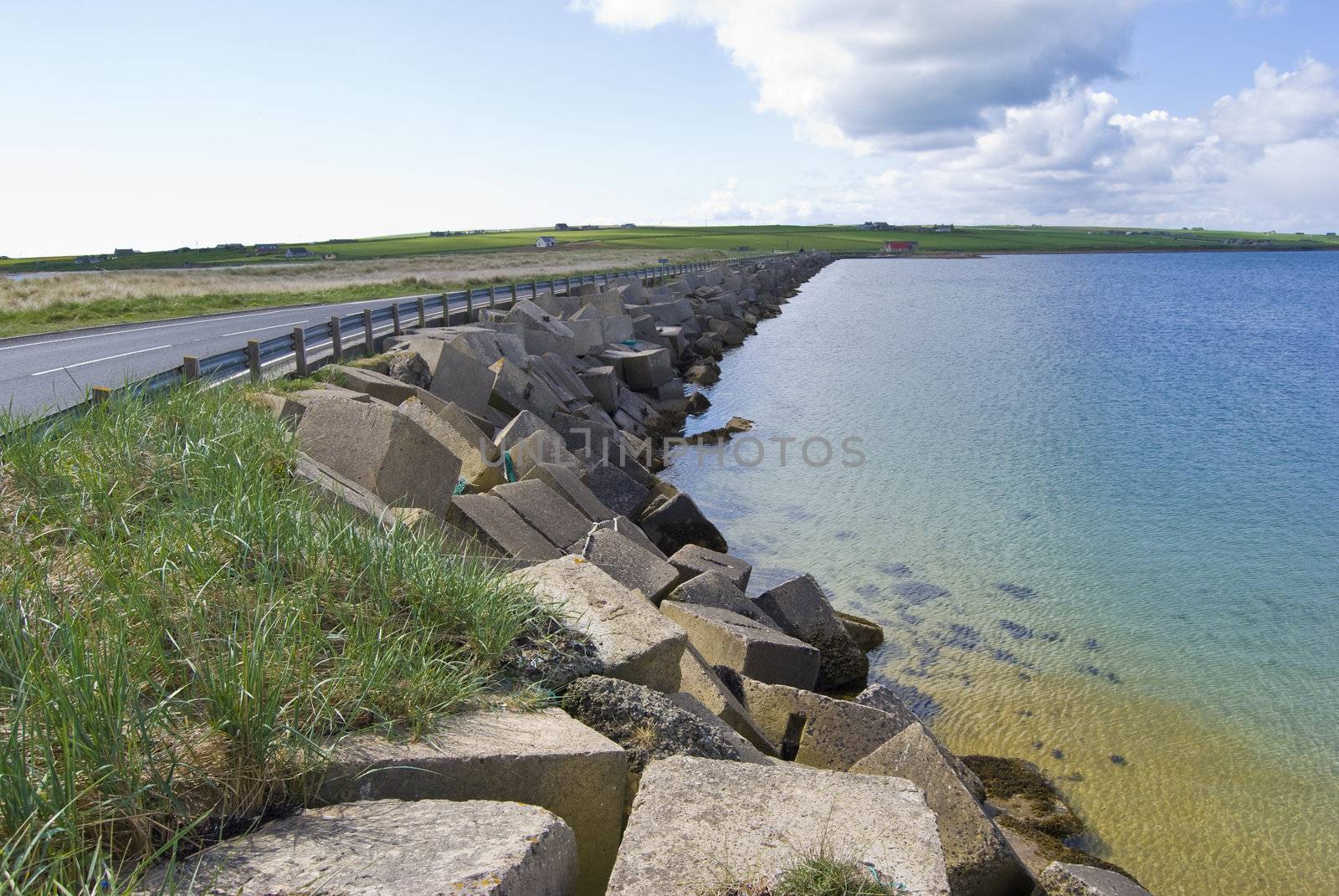 part of the Churchill barriers on Orkney