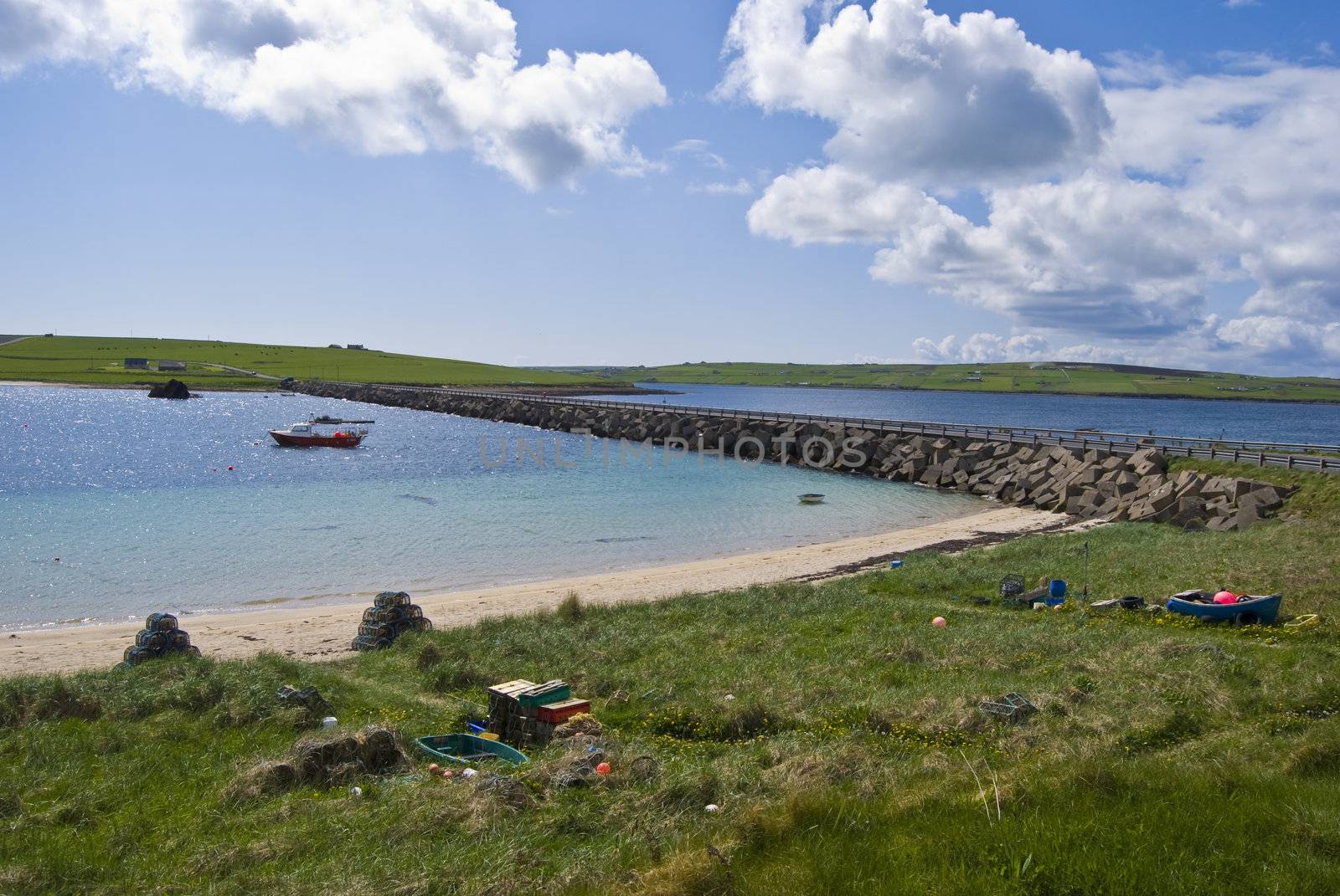 part of the Churchill barriers on Orkney