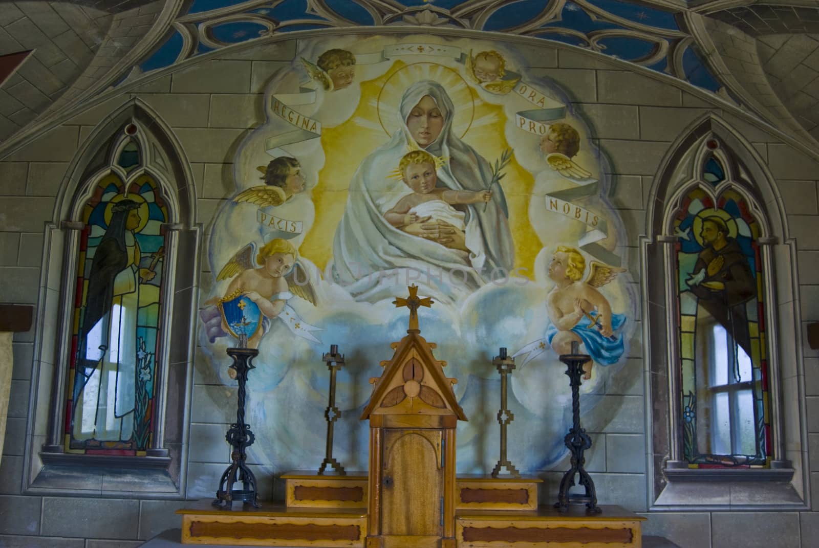 detail of the Italian Chapel on Orkney