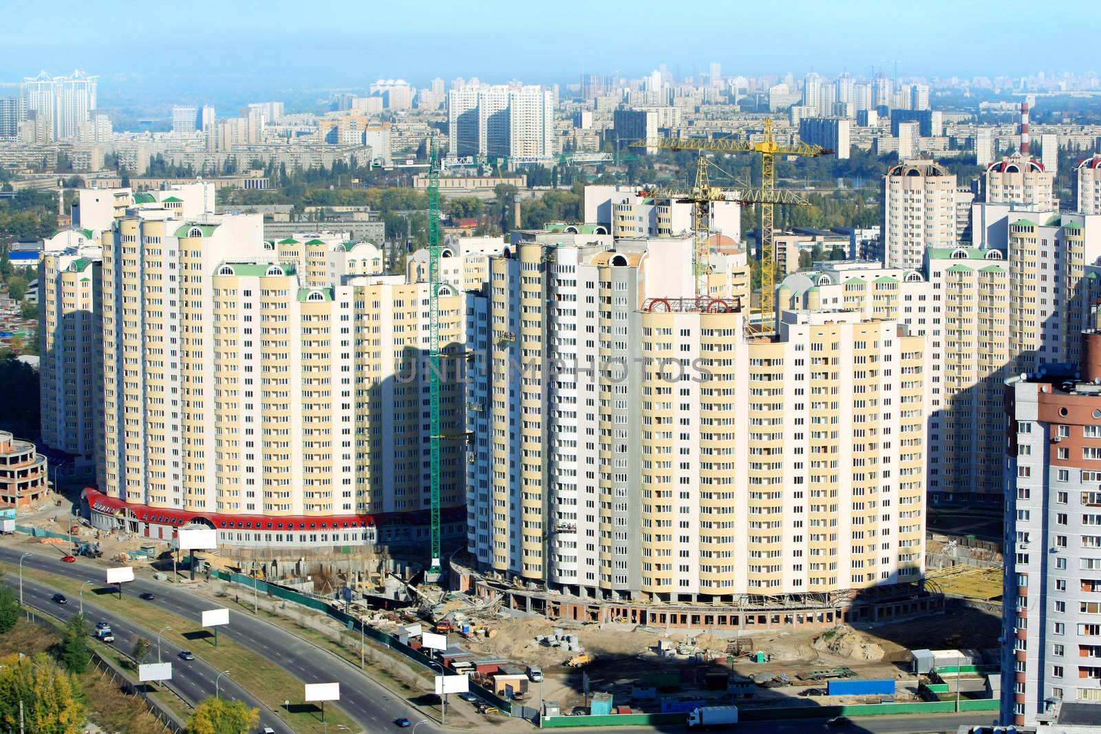  panorama of a Kharkovsky district, Kyiv, Ukraine